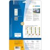 Etiquetas A4 amarillo 45,7x21,2 mm papel mate 960 unid.