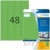 Etiquetas HERMA A4 verde 45,7x21,2 mm papel mate 960 unidades