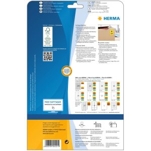 Etiquetas HERMA A4 amarillo 210x297 mm papel mate 20 unidades