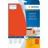 Etiquetas HERMA A4 rojo 210x297 mm papel mate 20 unidades