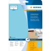 etiquetas herma a4 azul 210x297 mm papel mate 20 piezas