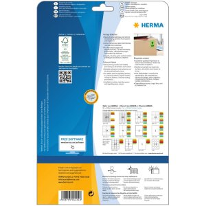 etiquetas herma a4 verde 210x297 mm papel mate 20 piezas