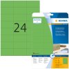 Etiquetas HERMA A4 verde 70x37 mm papel mate 480 unidades