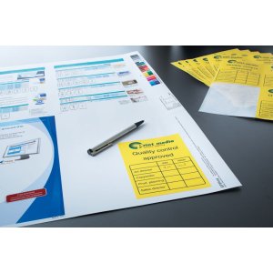 Etiquetas a4 amarillo 199,6x143,5 mm papel mate 40 uds.