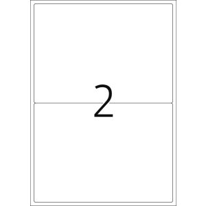 Etiquetas A4 azul 199,6x143,5 mm papel mate 40 unid.