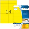 Etiquetas A4 amarillo 105x42,3 mm papel mate 280 unid.