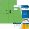 Etiquetas A4 verde 105x42,3 mm papel mate 280 unid.