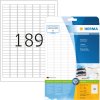 Etiquetas Premium A4, papel blanco 25,4x10 mm mate 4725 unid.