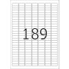 Etiquetas Premium A4, papel blanco 25,4x10 mm mate 4725 unid.