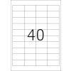 Etiquetas Premium A4, papel blanco 48,5x25,4 mm mate 1000 unid.