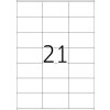 Etiquetas Premium A4, papel blanco 70x42 mm mate 525 unid.