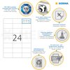 Etiquetas Premium A4, papel blanco 70x37 mm mate 600 unid.