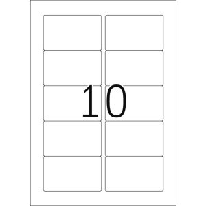 Etiquetas Premium A4, papel blanco 83,8x50,8 mm mate 250 unid.