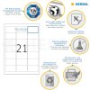 Etiquetas para direcciones Premium A4, papel blanco 63,5x38,1 mm mate 525 unid.