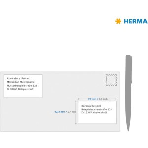 Etiquetas Premium A4, papel blanco 70x42,3 mm mate 525 unid.