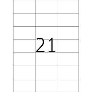 Etiquetas Premium A4, papel blanco 70x42,3 mm mate 525 unid.