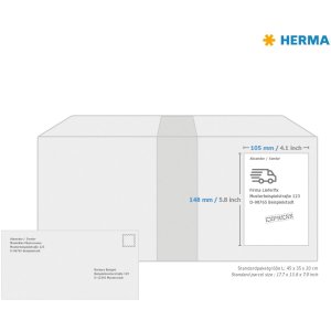 Etiquetas Premium A4, papel blanco 105x148 mm mate 100 unid.
