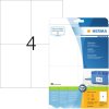 Etiquetas Premium A4, papel blanco 105x148 mm mate 100 unid.