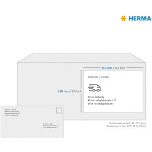 Etiquetas Premium a4, papel blanco 210x148 mm mate 50 uds.