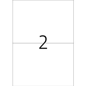 Etiquetas Premium a4, papel blanco 210x148 mm mate 50 uds.