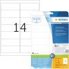 Etiquetas para direcciones Premium A4, papel blanco 99,1x38,1 mm mate 350 unid.