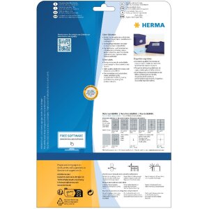 Etiquetas A4 plata 30,5x16,9 mm folio brillo 2400 unid.