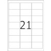 Etiquetas A4 plata 63,5x38,1 mm papel de aluminio brillante 525 unid.