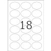 Etiquetas A4 plata 58,4x42,3 mm lámina oval brillante 450 unid.