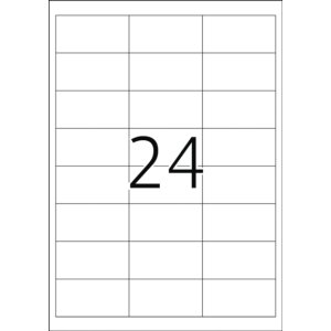 Etiquetas A4 transparentes 66x33,8 mm lámina mate...