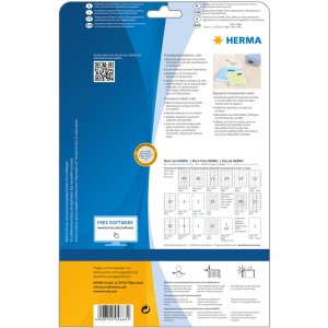 Etiquetas a4 transparente 210x148 mm lámina mate 50 uds.