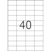 Etiquetas a4 transparente 52,5x29,7 mm lámina mate 1000 uds.
