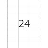 Etiquetas a4 transparente 70x37 mm lámina mate 600 uds.