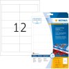 Etiquetas A4 blancas 96,5x42,3 mm lámina adhesiva extremadamente fuerte mate 300 unid.