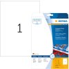Etiquetas A4 blancas 210x297 mm lámina adhesiva extremadamente fuerte mate 25 unid.