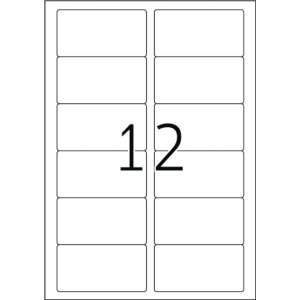 Etiquetas a4 blanco 88,9x46,6 mm papel brillante 300 uds.