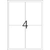 Etiquetas A4 blanco 96x139,7 mm papel brillo 100 unid.