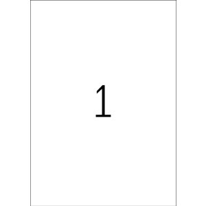 Etiquetas A4 blanco 210x297 mm papel brillo 25 unid.