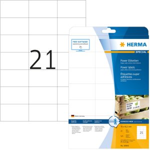 Etiquetas A4 blancas 70x42,3 mm papel adhesivo...