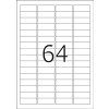Etiquetas visibles A4 blanco 45,7x16,9 mm Papel movible-desmontable mate 1600 unid.