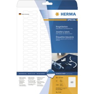 Etiquetas de anillas HERMA A4 blancas 49x10 mm papel...
