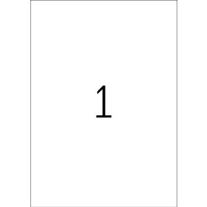Etiquetas A4 Lámina adhesiva exterior blanca 210x297 mm Lámina mate 10 unid.