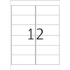 Etiquetas A4 Lámina adhesiva exterior blanca 99,1x42,3 mm Lámina mate 120 unid.