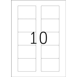 Etiquetas disquete blanco 70x50,8 mm papel mate 250 unid.