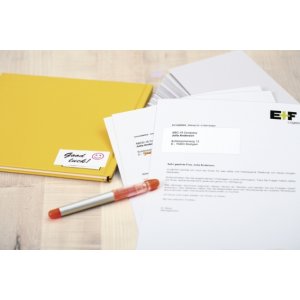 Etiquetas de corrección-tapa A4 blanco 96,5x42,3 mm papel mate opaco 300 unid.