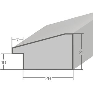 Marco de madera H640 blanco 18x24 cm cristal de museo