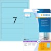 Etiquetas para carpetas A4 azul 192x38 mm papel opaco mate 140 unid.