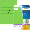 Etiquetas para carpetas A4 verde 192x38 mm papel opaco mate 140 unid.