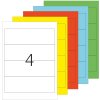 Etiquetas para carpetas A4 blancas 192x61 mm papel opaco mate 100 unid.