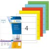 Etiquetas para carpetas A4 rojo 192x61 mm papel opaco mate 80 unid.