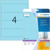 Etiquetas para carpetas A4 azul 192x61 mm papel opaco mate 80 unid.